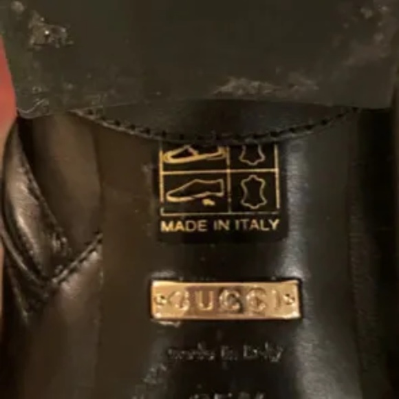 Gucci Knee High Boot with Gold Chain & Logo Detail Size 35.5 (Box NOT Included) - Picture 7 of 16